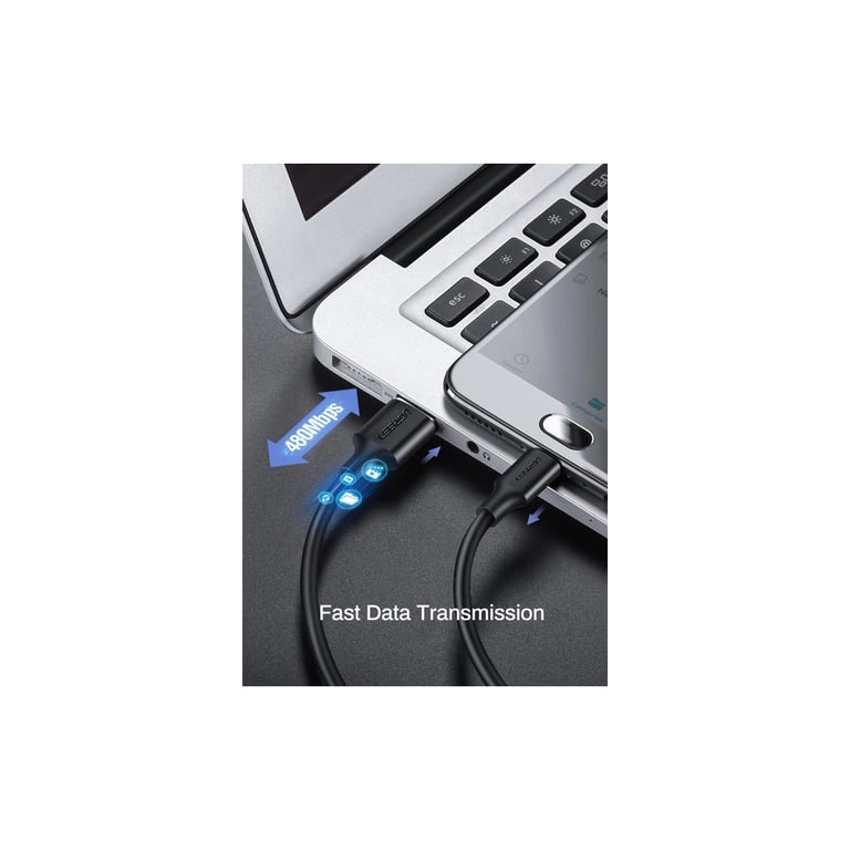 Дата кабель USB 2.0 AM to Micro 5P 0.25m 2A US289 black UGREEN (60134) - фото 7
