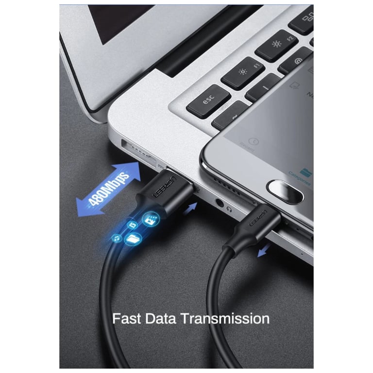 Дата кабель USB 2.0 AM to Micro 5P 3.0m 2A US289 black UGREEN (60827) - фото 4