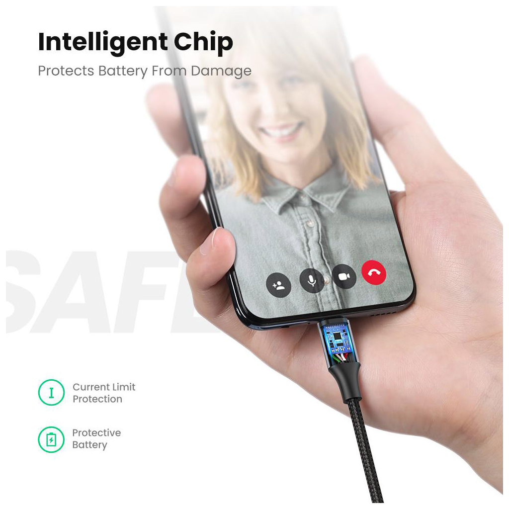 Дата кабель USB 2.0 AM to Micro 5P 0.5m 2A US290 black Ugreen (60145) - фото 5 Дата кабель USB 2.0 AM to Micro 5P 0.5m 2A US290 black Ugreen (60145) - фото 5