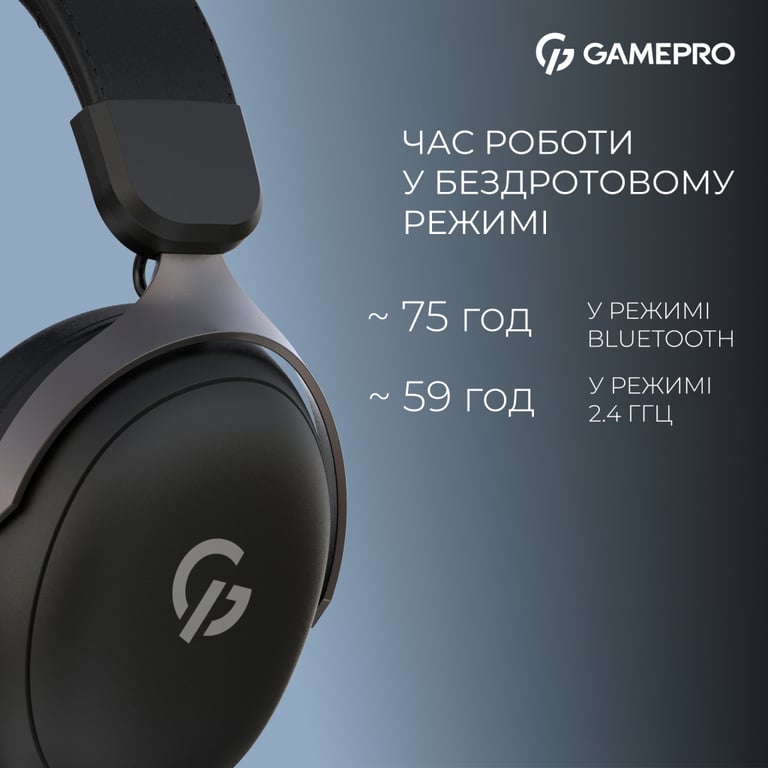 Навушники GamePro Asgard Freya Pro Wireless Black (HSW201B) - фото 8