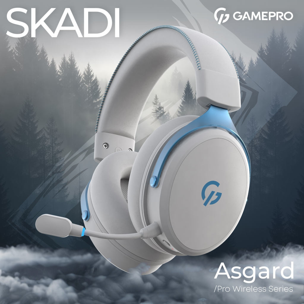 Навушники GamePro Asgard Skadi Wireless White/Blue (HSW191WB) - фото 5 Навушники GamePro Asgard Skadi Wireless White/Blue (HSW191WB) - фото 5