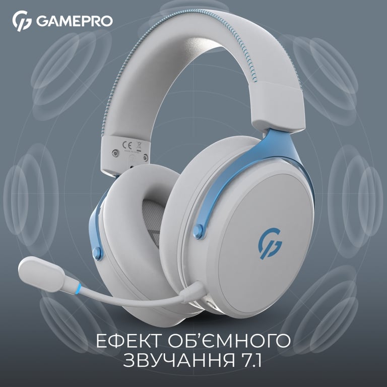 Навушники GamePro Asgard Skadi Wireless White/Blue (HSW191WB) - фото 6