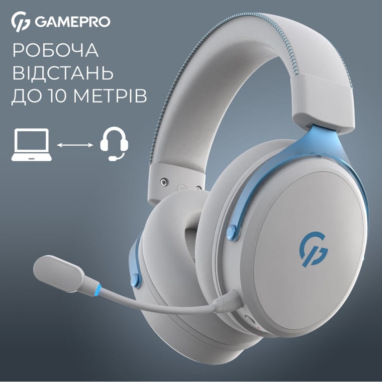 Навушники GamePro Asgard Skadi Wireless White/Blue (HSW191WB) - фото 9
