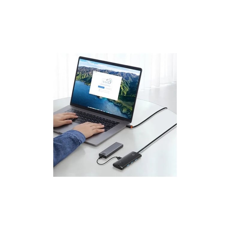 Концентратор Baseus USB 3.0 to 4xUSB 3.0 1.0m black (WKQX030101) - фото 4
