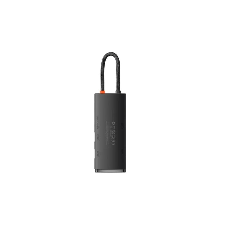 Концентратор Baseus USB-C 6-in-1 HDMI + 2xUSB 3.0 + USB-C + SD/TF black (WKQX050001) - фото 3