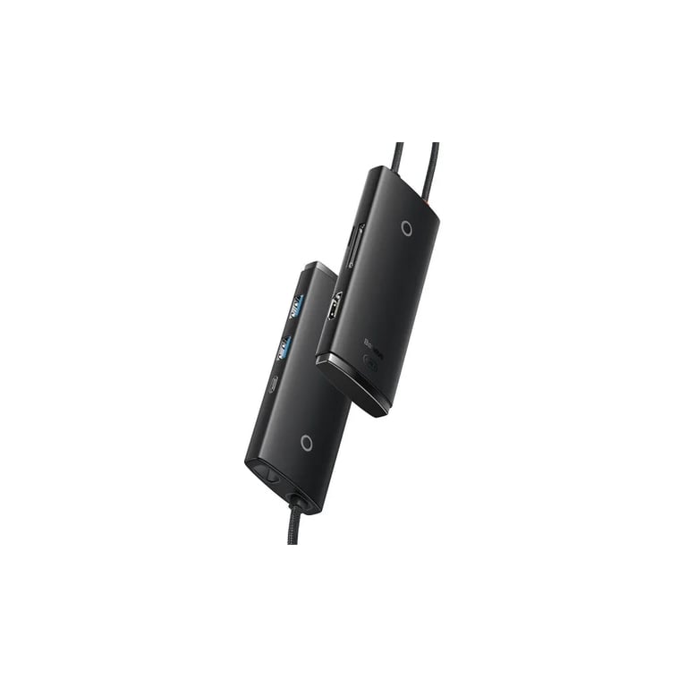 Концентратор Baseus USB-C 6-in-1 HDMI + 2xUSB 3.0 + USB-C + SD/TF black (WKQX050001) - фото 5