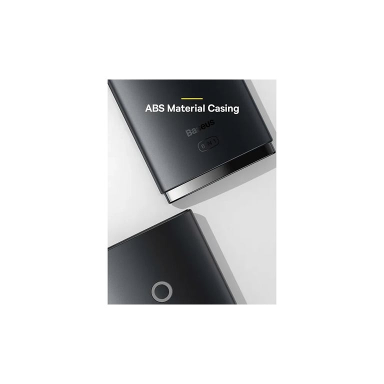 Концентратор Baseus USB-C 6-in-1 HDMI + 2xUSB 3.0 + USB-C + SD/TF black (WKQX050001) - фото 7