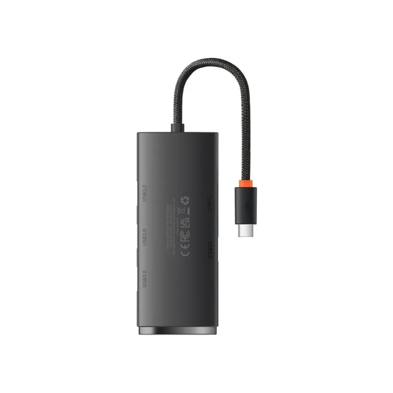 Концентратор Baseus USB-C to 4xUSB 3.0 0.25m black (WKQX030301) - фото 2