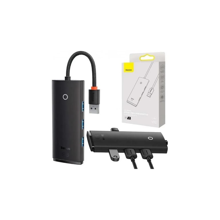 Концентратор Baseus USB 3.0 to 4xUSB 3.0 0.25m black (WKQX030001) - фото 3