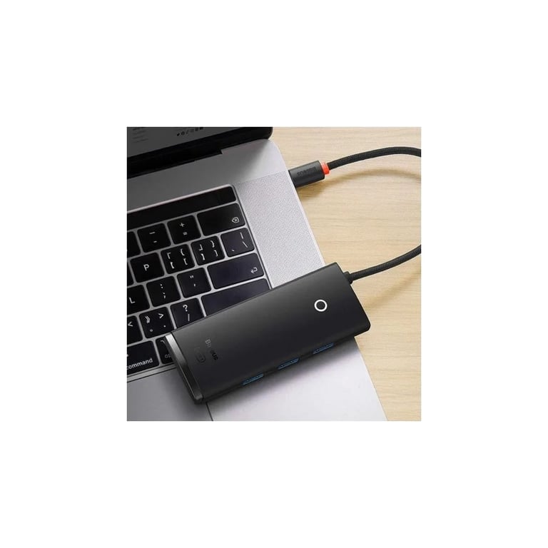 Концентратор Baseus USB 3.0 to 4xUSB 3.0 0.25m black (WKQX030001) - фото 4