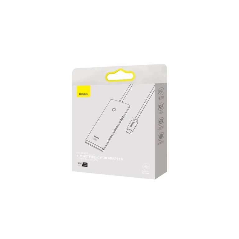 Концентратор Baseus USB-C to 4xUSB 3.0 1.0m black (WKQX030401) - фото 5