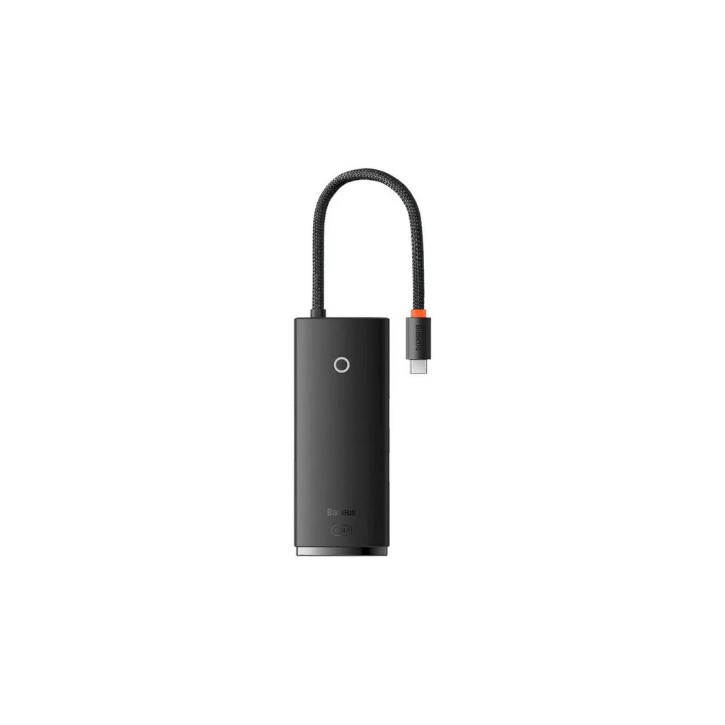 Концентратор Baseus USB-C 6-in-1 HDMI + 2xUSB 3.0 + PD + SD/TF black (WKQX050101) - фото 1
