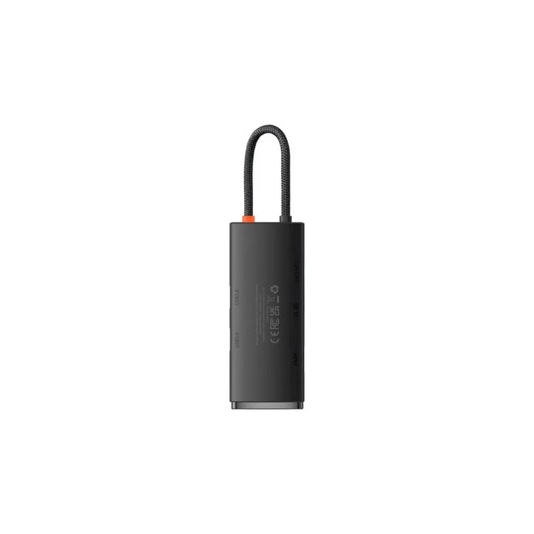 Концентратор Baseus USB-C 6-in-1 HDMI + 2xUSB 3.0 + PD + SD/TF black (WKQX050101) - фото 2