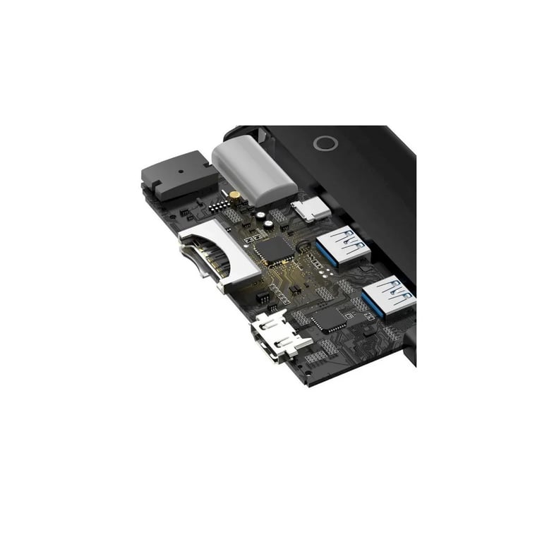 Концентратор Baseus USB-C 6-in-1 HDMI + 2xUSB 3.0 + PD + SD/TF black (WKQX050101) - фото 6