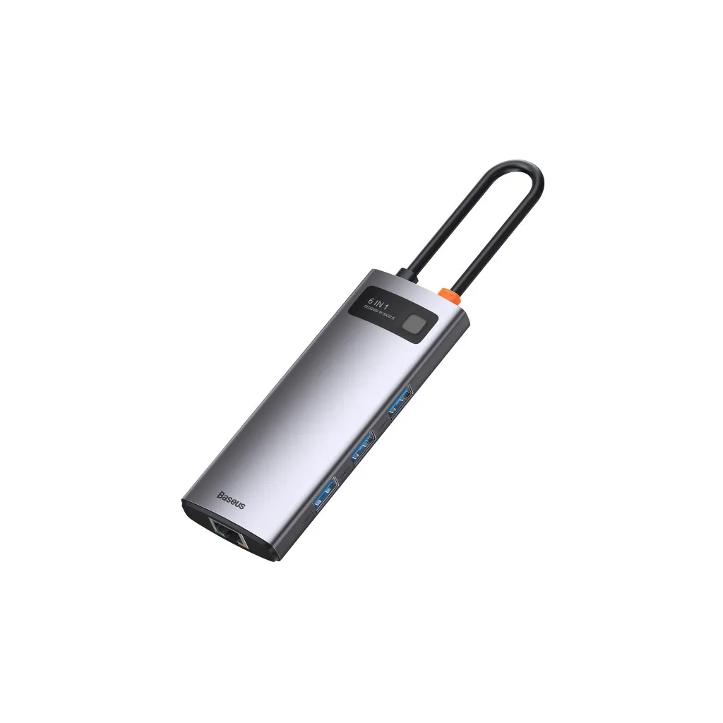 Концентратор Baseus USB-C 6-in-1 (CAHUB-CW0G) Концентратор Baseus USB-C 6-in-1 (CAHUB-CW0G)