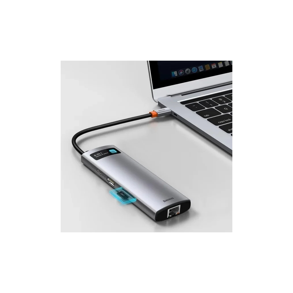 Концентратор Baseus USB-C 8-in-1 (CAHUB-CV0G) - фото 6 Концентратор Baseus USB-C 8-in-1 (CAHUB-CV0G) - фото 6