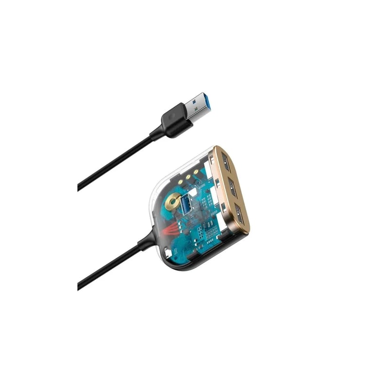 Концентратор Baseus USB 3.0 to 1xUSB 3.0 + 3xUSB 2.0 1.0m (CAHUB-AY01) - фото 3