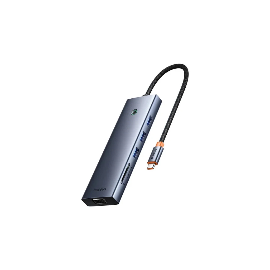 Концентратор Baseus USB-C 10-in-1 HDMI 4K60Hz + VGA + 3xUSB 3.0 + PD + RJ45 1000Mbps + SD/TF + 3.5mm gray (B0005280C811-00) Концентратор Baseus USB-C 10-in-1 HDMI 4K60Hz + VGA + 3xUSB 3.0 + PD + RJ45 1000Mbps + SD/TF + 3.5mm gray (B0005280C811-00)