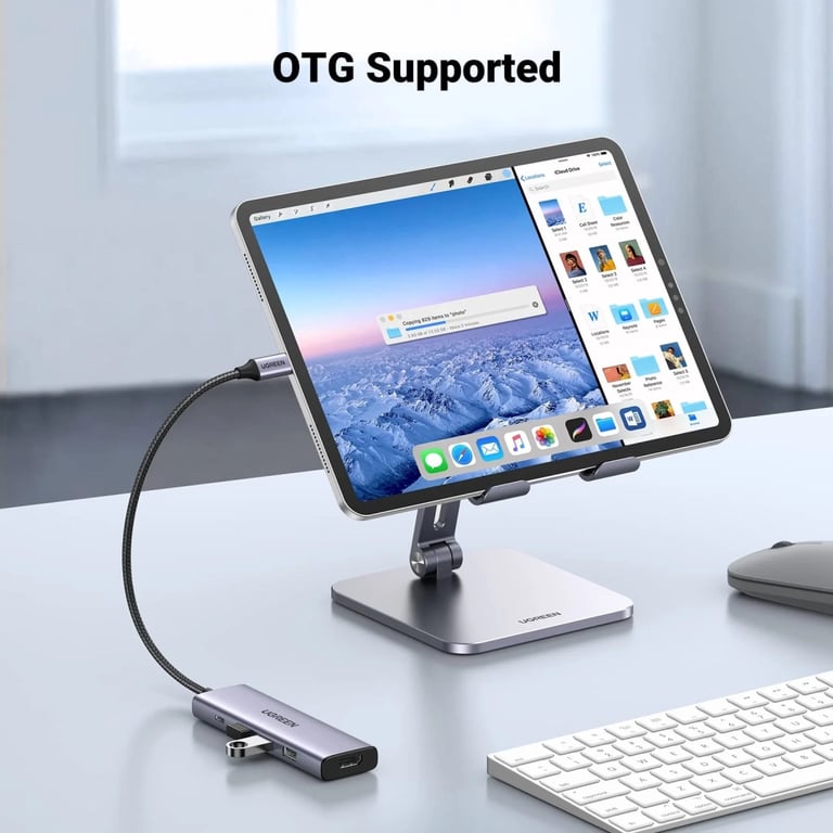 Концентратор Ugreen USB-C to HDMI + 3xUSB 3.0 + PD CM511 gray (15596) - фото 5