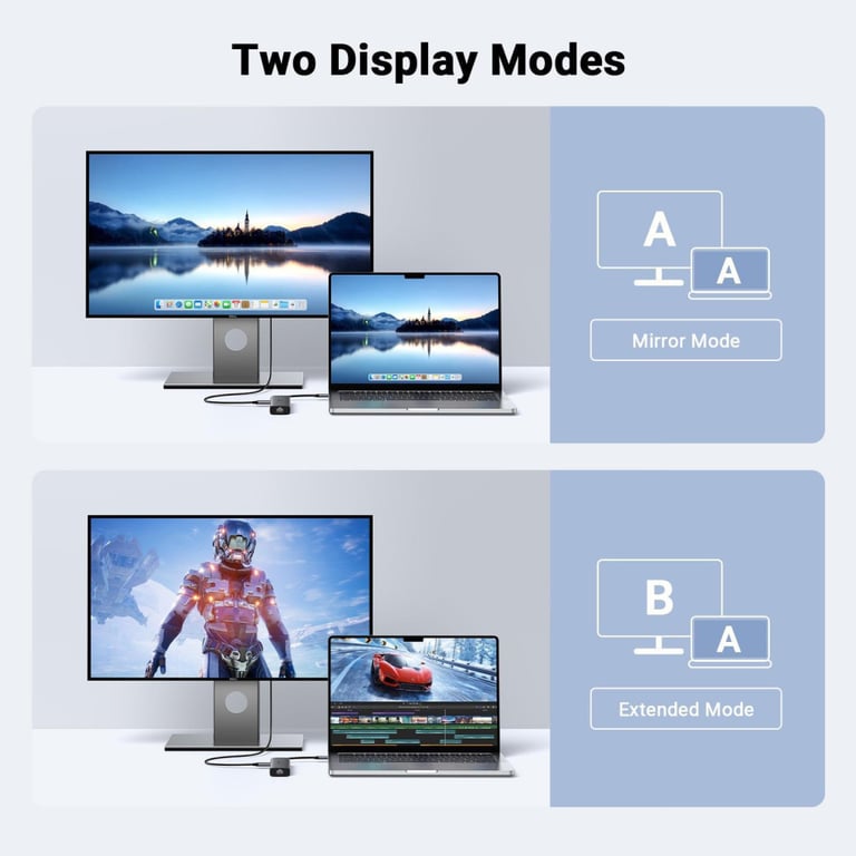 Концентратор Ugreen USB-C to HDMI + 2xUSB 3.2 + USB-C 3.2 + RJ45 + PD CM512 gray (45000) - фото 7