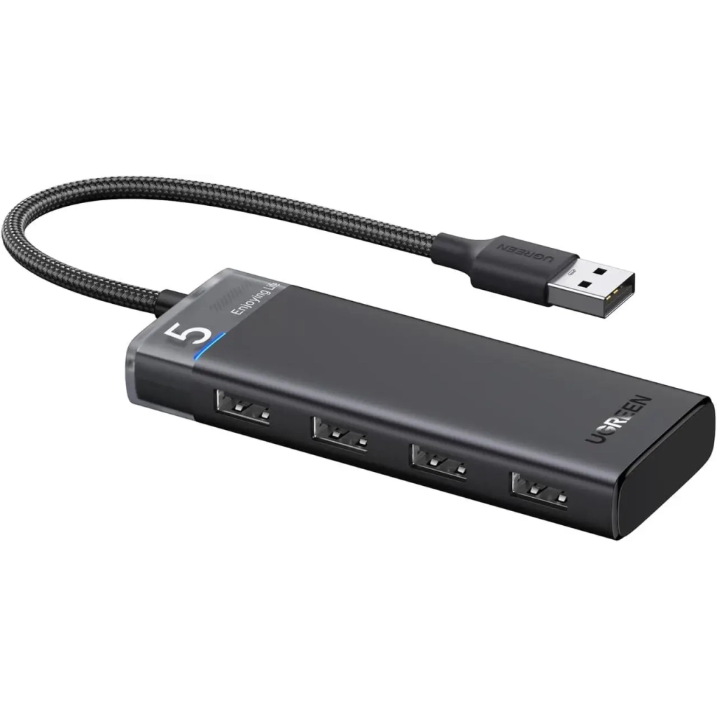 Концентратор Ugreen USB 3.0 to 4xUSB 3.2 Gen1 CM653 black (15548) Концентратор Ugreen USB 3.0 to 4xUSB 3.2 Gen1 CM653 black (15548)