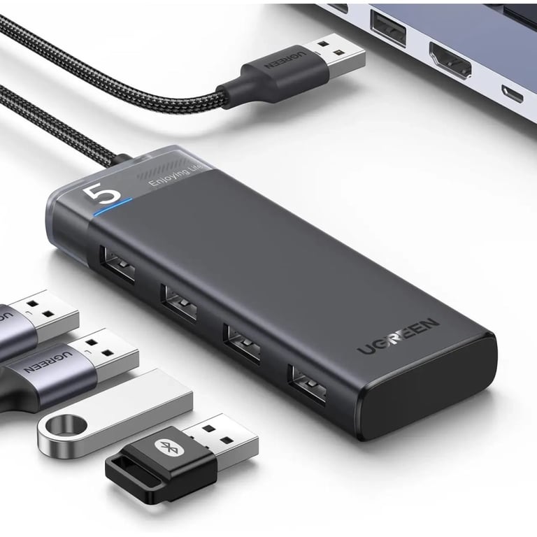 Концентратор Ugreen USB 3.0 to 4xUSB 3.2 Gen1 CM653 black (15548) - фото 2