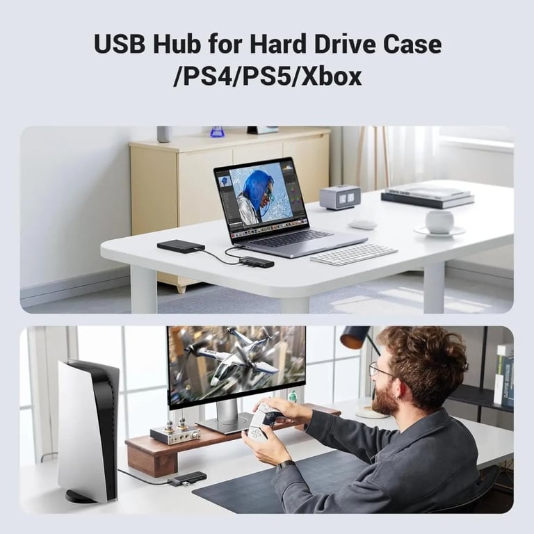 Концентратор Ugreen USB 3.0 to 4xUSB 3.2 Gen1 CM653 black (15548) - фото 9