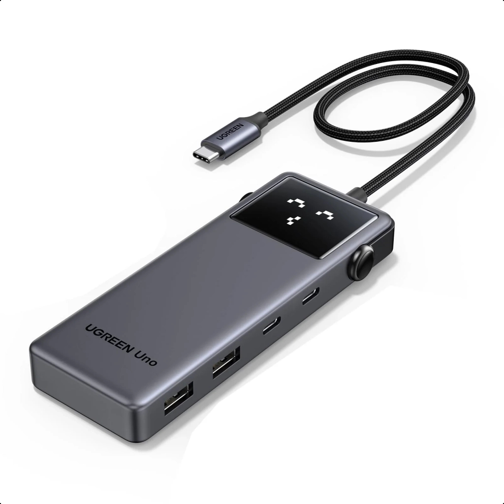 Концентратор Ugreen USB-C to HDMI + 2xUSB 3.2 + 2xUSB-C 3.2 + PD CM888 gray (35998) - фото 2 Концентратор Ugreen USB-C to HDMI + 2xUSB 3.2 + 2xUSB-C 3.2 + PD CM888 gray (35998) - фото 2