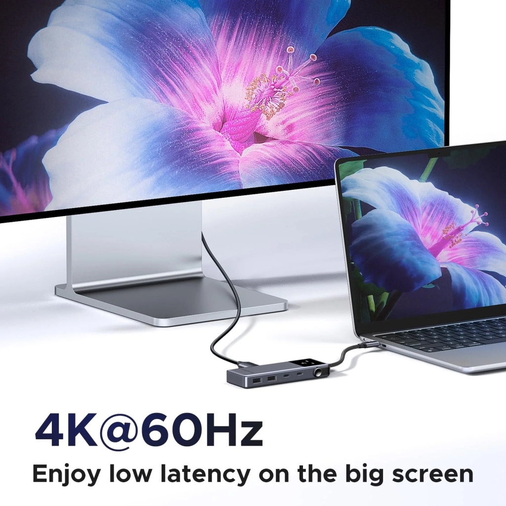 Концентратор Ugreen USB-C to HDMI + 2xUSB 3.2 + 2xUSB-C 3.2 + PD CM888 gray (35998) - фото 6 Концентратор Ugreen USB-C to HDMI + 2xUSB 3.2 + 2xUSB-C 3.2 + PD CM888 gray (35998) - фото 6