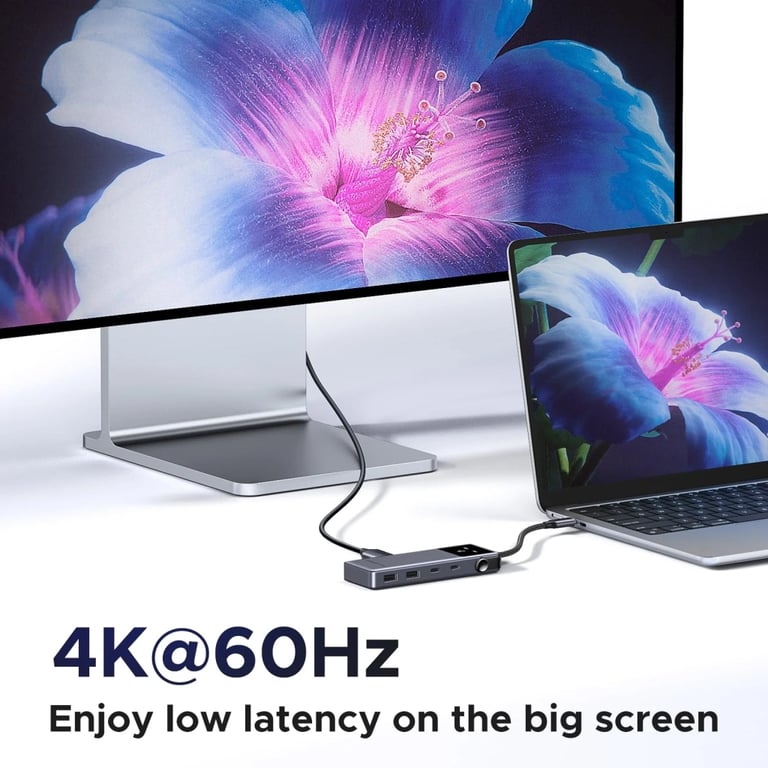 Концентратор Ugreen USB-C to HDMI + 2xUSB 3.2 + 2xUSB-C 3.2 + PD CM888 gray (35998) - фото 6