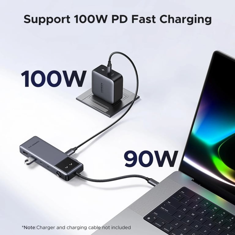 Концентратор Ugreen USB-C to HDMI + 2xUSB 3.2 + 2xUSB-C 3.2 + PD CM888 gray (35998) - фото 7