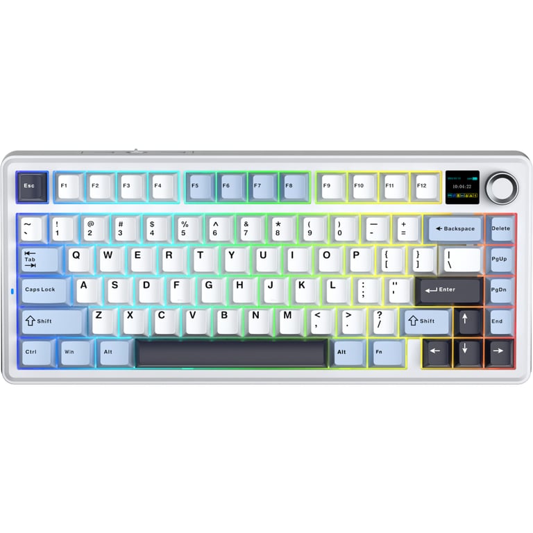 Клавіатура Aula F75 MAX Wireless/Bluetooth UA White/Blue (6978080501158) - фото 1