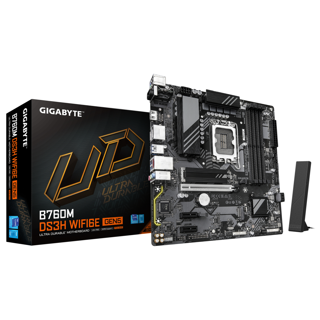 Материнська плата GIGABYTE B760M DS3H WF6E GEN5 - фото 4 Материнська плата GIGABYTE B760M DS3H WF6E GEN5 - фото 4