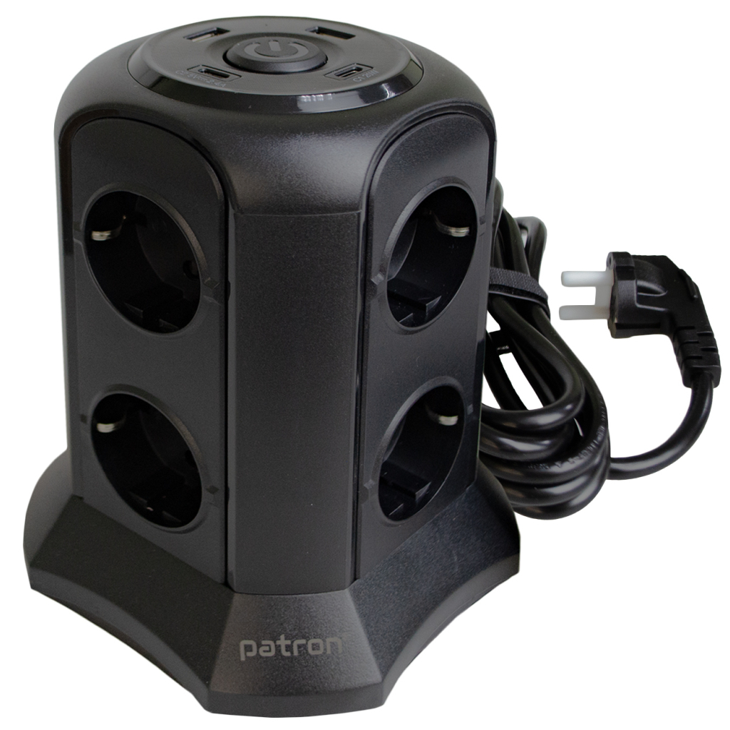 Мережевий фільтр живлення Patron SP-1683-USBT (EXT-PN-SP-1683-USBT)