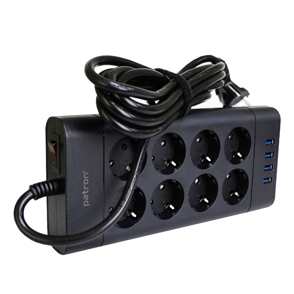 Мережевий фільтр живлення Patron SP-1683-USB (EXT-PN-SP-1683-USB) - фото 1