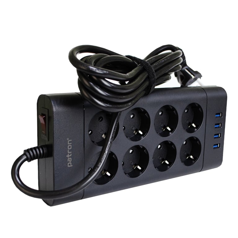 Мережевий фільтр живлення Patron SP-1683-USB (EXT-PN-SP-1683-USB) - фото 1