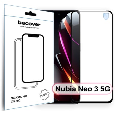 Скло захисне BeCover Nubia Neo 3 5G Black (713883) - фото 1