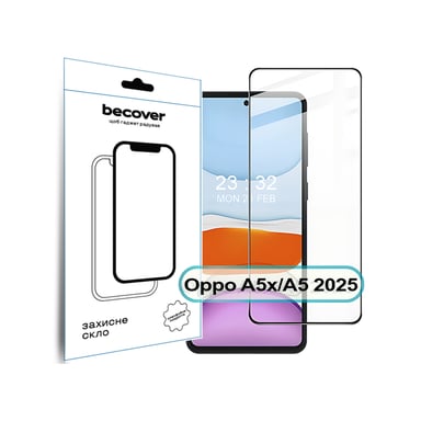 Скло захисне BeCover Oppo A5x / A5 2025 (4G/5G) Black (713931) - фото 1