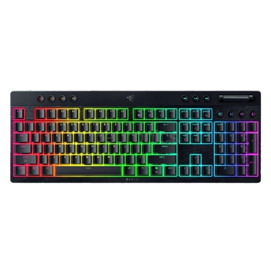 Клавіатура Razer BlackWidow V4 Low-Profile Wireless/Bluetooth/USB Orange switch UA Black (RZ03-05270800-R3M1) - фото 1