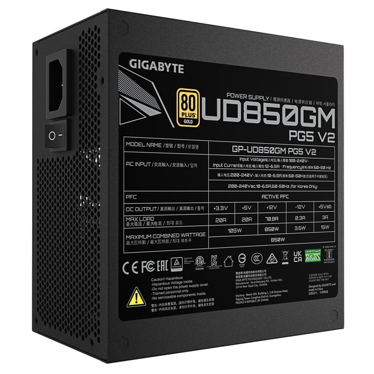Блок живлення GIGABYTE 850W (GP-UD850GM PG5 V2) - фото 5