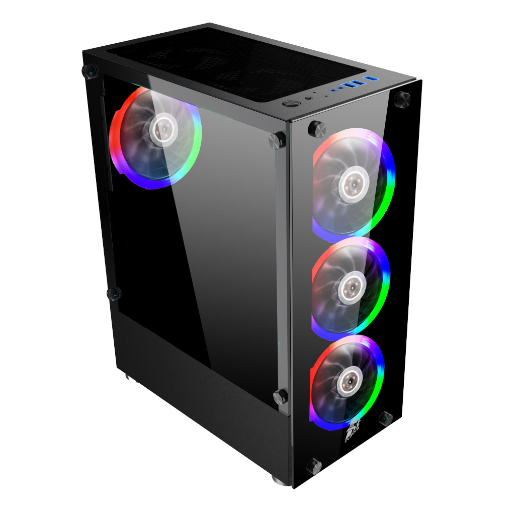 Корпус для ПК 1stPlayer V2-A-BK-4F1 - фото 2 Корпус для ПК 1stPlayer V2-A-BK-4F1 - фото 2