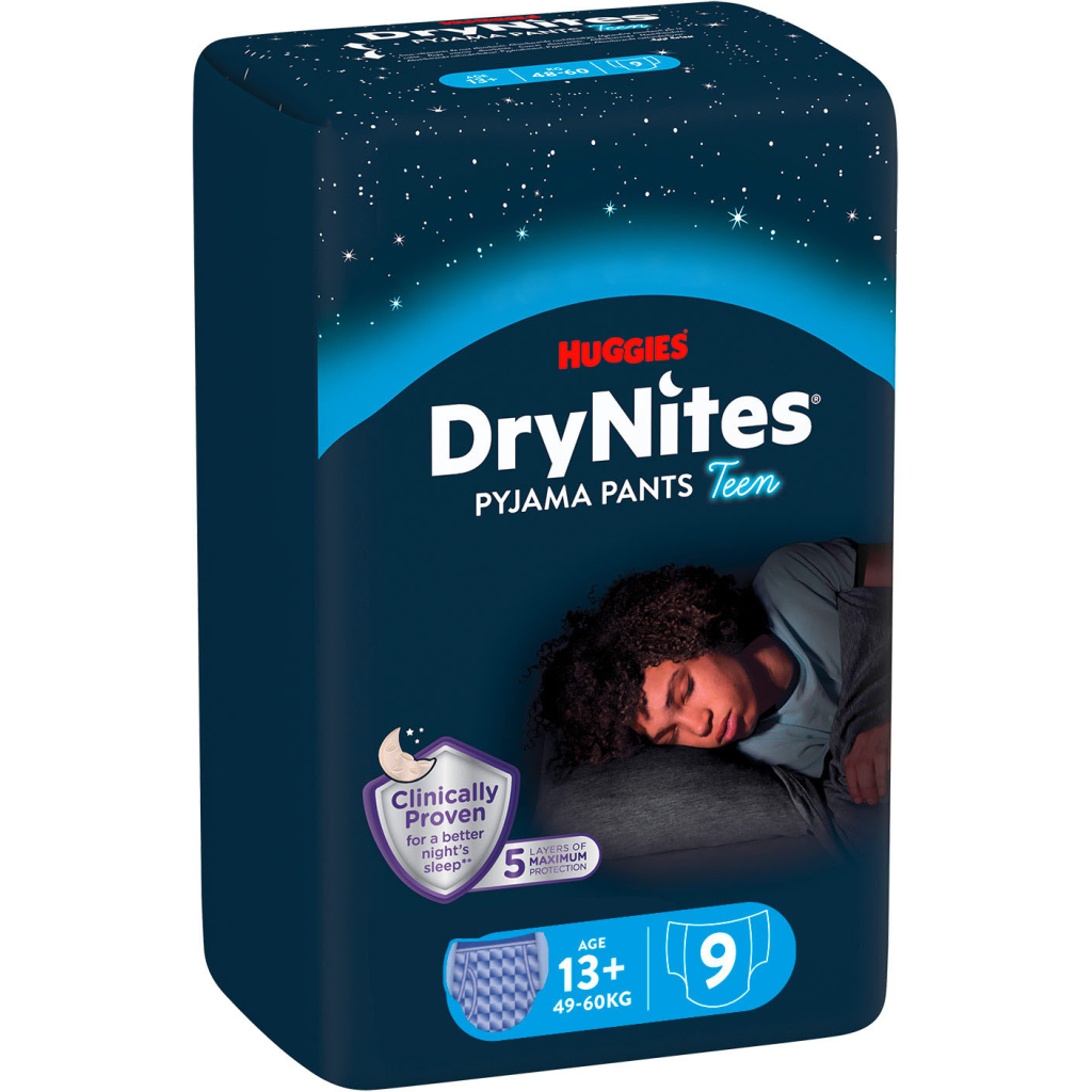 Підгузки Huggies DryNites для хлопчиків 13+ років, 9 шт (5029053583662) Підгузки Huggies DryNites для хлопчиків 13+ років, 9 шт (5029053583662)
