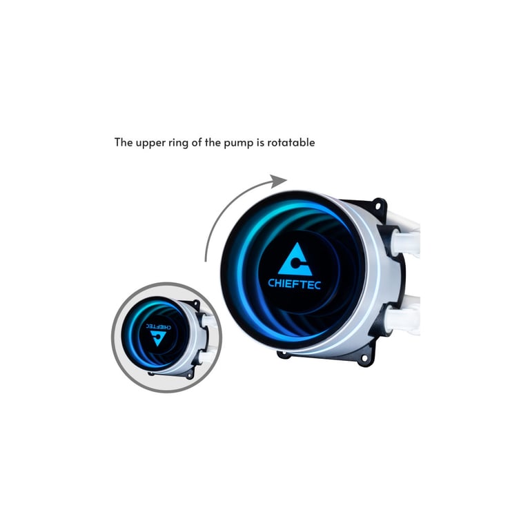 Система рідинного охолодження Chieftec Iceberg 360 ARGB WHITE (CLC-360-RGB-W) - фото 4