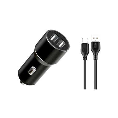 Зарядний пристрій XO 1xUSB + cable USB to Micro 5P TZ09 black (6920680873487) - фото 1
