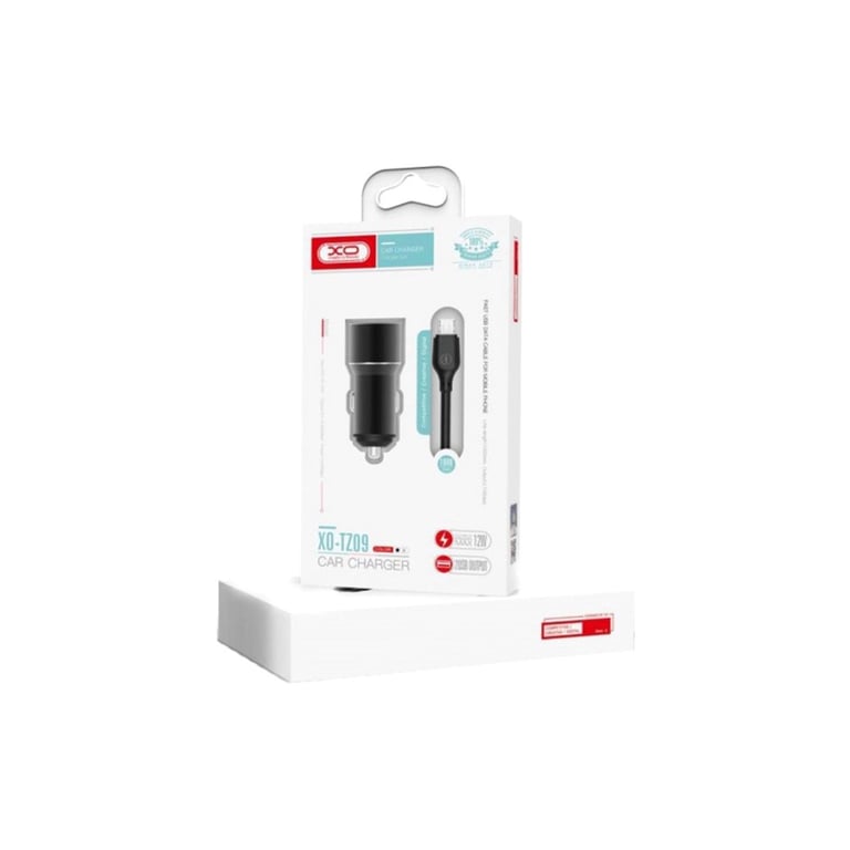 Зарядний пристрій XO 1xUSB + cable USB to USB-C TZ09 black (6920680873500) - фото 2