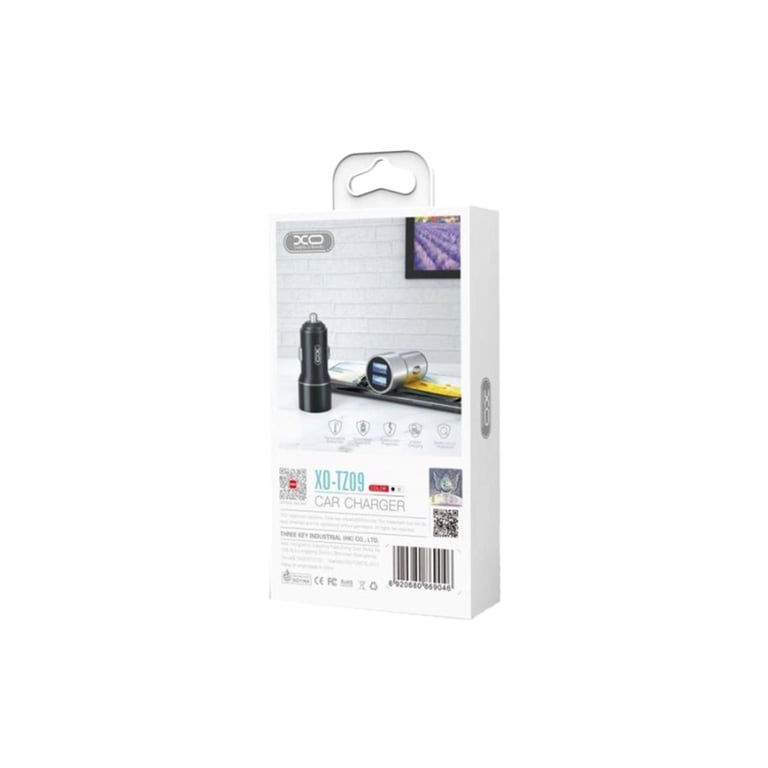 Зарядний пристрій XO 1xUSB + cable USB to USB-C TZ09 black (6920680873500) - фото 3