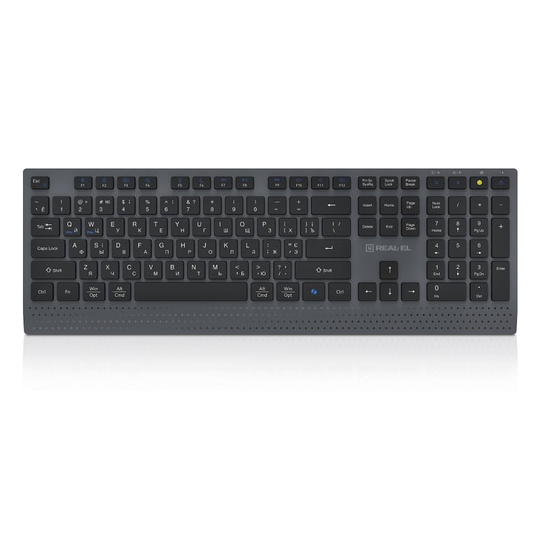 Клавіатура REAL-EL RK-715W Wireless/Bluetooth Black/Gray (EL123100051) - фото 1