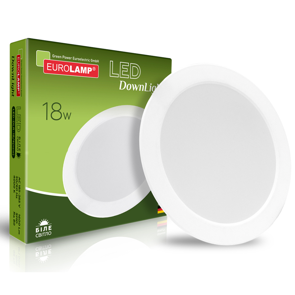 Світильник Eurolamp Downlight NEW 18W 1600Lm 4000K (LED-DLR-18/4(new)) Світильник Eurolamp Downlight NEW 18W 1600Lm 4000K (LED-DLR-18/4(new))