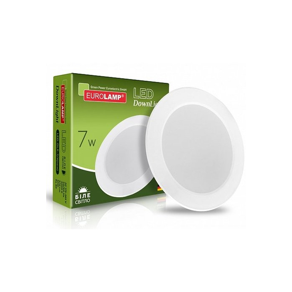 Світильник Eurolamp Downlight NEW 7W 570lm 4000K (LED-DLR-7/4(new)) - фото 1 Світильник Eurolamp Downlight NEW 7W 570lm 4000K (LED-DLR-7/4(new)) - фото 1