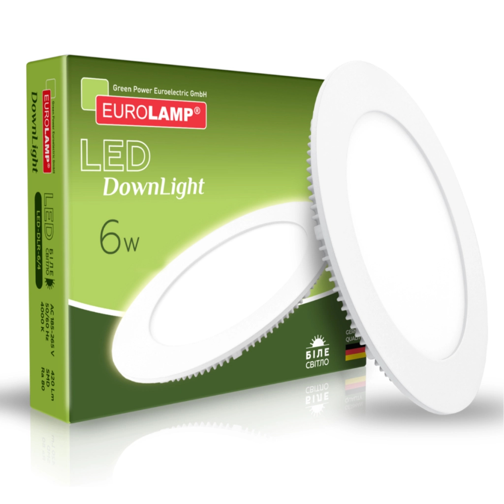 Світильник Eurolamp Downlight 6W 4000K (LED-DLR-6/4) - фото 2 Світильник Eurolamp Downlight 6W 4000K (LED-DLR-6/4) - фото 2
